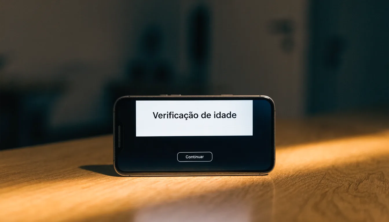 Uma folha de licença em papel com um selo vermelho, pousada numa secretária de madeira ao lado de uma caneta